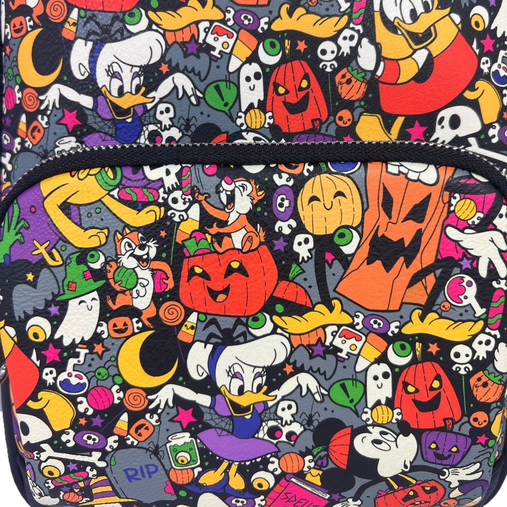 Disney Loungefly Mini Backpack Halloween Trick Or Treat Mickey Minnie - Picture 3 of 9